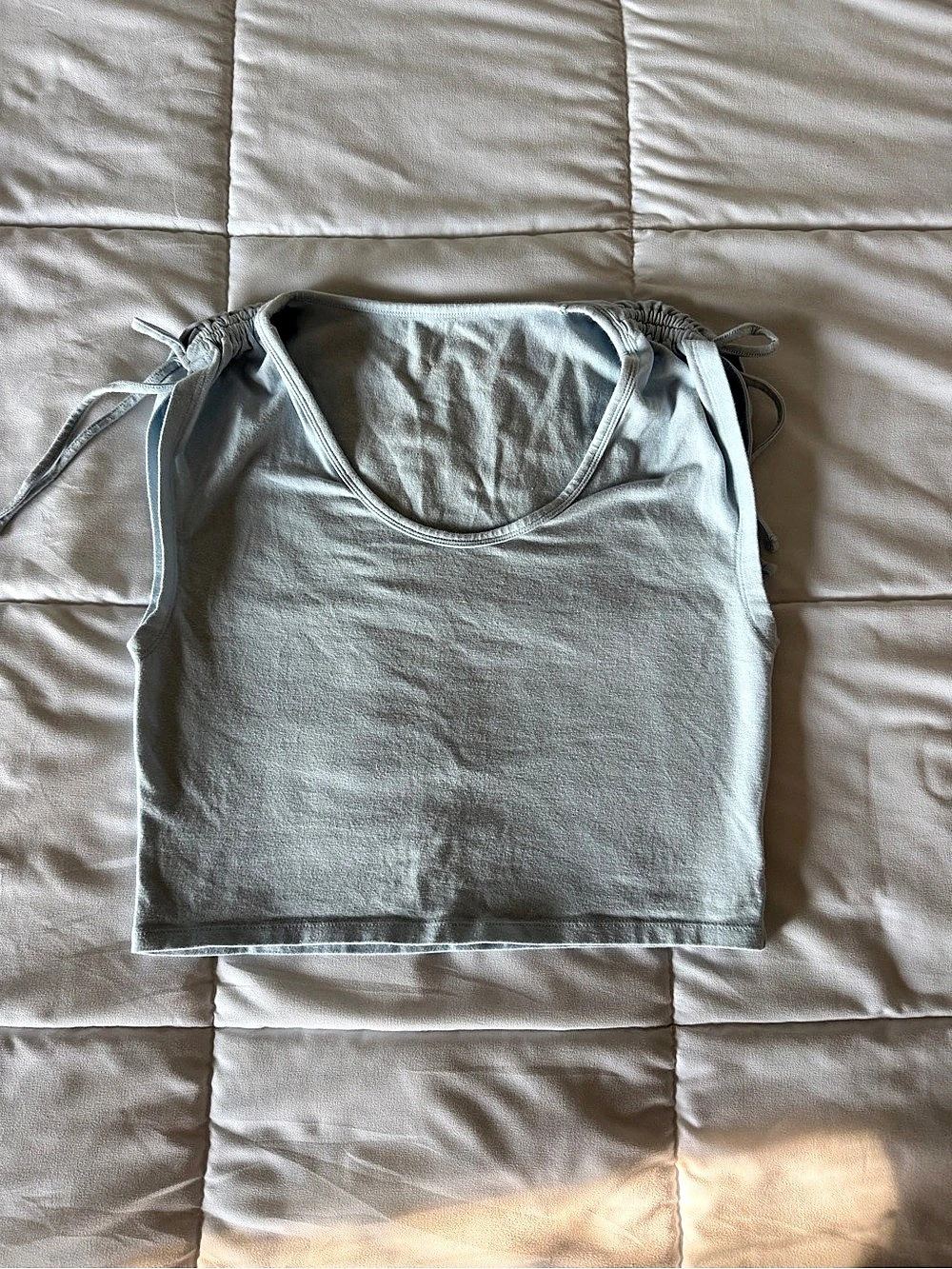 American Eagle AE Cinch Shoulder Tank Top Blue